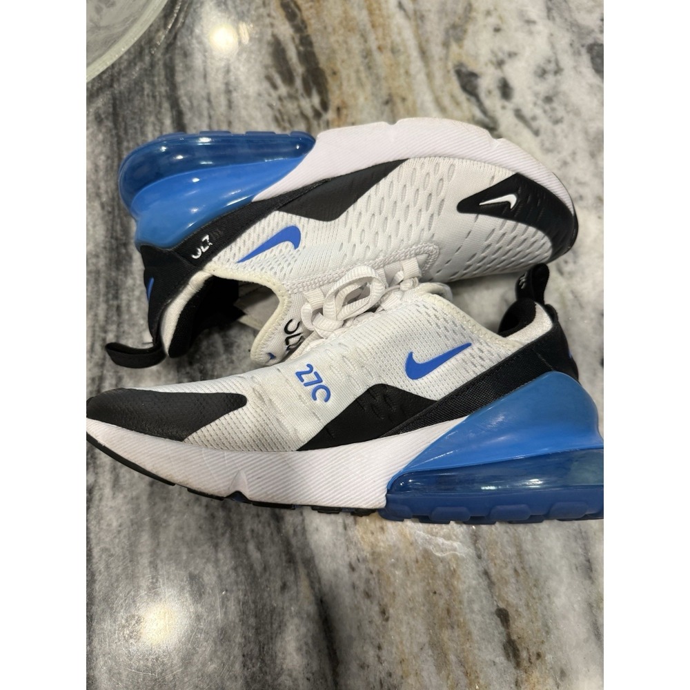 Size 4.5 (GS) - Nike Air Max 270 Low White Signal Blue - Picture 2 of 5